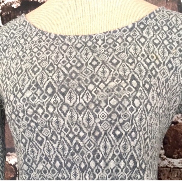 BP Nordstrom Dress Flare White Gray Diamond Medium - Picture 5 of 8